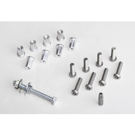 Mounting kit for aluminium side window guard black LR Defender
