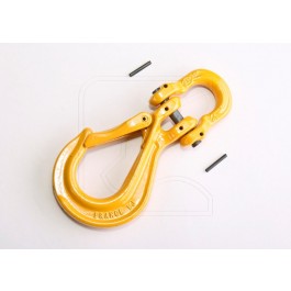 Industrial winch hook in yellow, 