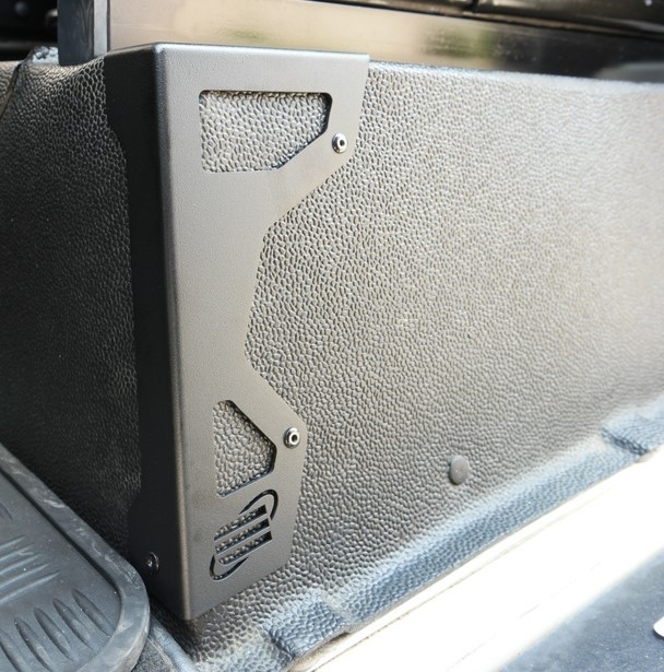 Seat box corner protectors stainless steel black or silver for Land Rover Defender