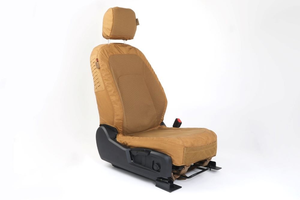Nakatanenga front seat cover, coyote, right or left for Land Rover New Defender 110/130 from 2020