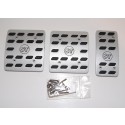 Aluminium pedal pads, 3 pieces for Defender TD4 / TD5 
