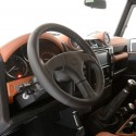 STARTECH sport steering wheel, 360mm genuine leather black, adapter, cover with Land Rover logo for all Defender up to 2016