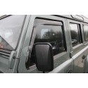 ClimAir Wind deflectors front in smoke-grey, black or clear for Land Rover Defender 