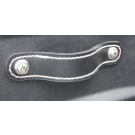 Leather door handle set for Defender black and cognac 