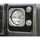 Headlight edging aluminium, Heritage Style, silver or black
