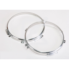 Stainless steel mounting rings for 7" main headlights Land Rover Defender