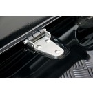 Bonnet hinges for Land Rover Defender Tdi, Td5, Td4, stainless steel / black