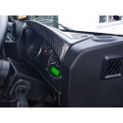 Carbon dashboard cluster cover " Upper Part " in gloss finish for Land Rover Defender TD4
