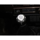 Gear knob, 6 speed manual with leather boot for Defender TD4 