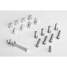 Mounting kit for aluminium side window guard black LR Defender