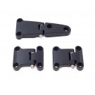 Offroad Monkeys Rear Door Hinge Kit high-strength aluminium, milled, black for Land Rover Defender