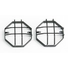 Rear light / rear fog light protection Type Q for Land Rover Defender, black powder coated.