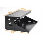 Nakatanenga two level foldable table, aluminium black