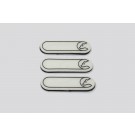 Nakatanenga ID Patch set of 3 for bags in grey or fluorescent 