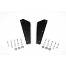 Black stainless steel mud flap brackets front for Land Rover Defender 90/110/130 to MY 2016