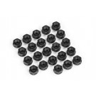 Black wheel nuts for steel rims set of 23 for Land Rover Discovery 3 and 4