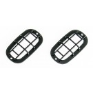 Side indicator protection Type Q for Land Rover Defender, black powder coated.