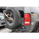 Nakatanenga Spare wheel carrier stainless steel black for Land Rover Discovery 3 + 4 