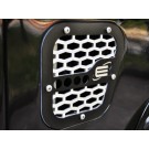 Equipe 4x4 Side grille / grid cover for Defender 110/90, TD4 / TD5 / Tdi, black and silver or black