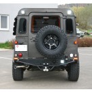 Nakatanenga Spare wheel carrier stainless steel black for Land Rover Defender SW/HT up to MY 2001