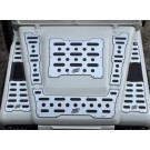 Bonnet protection with solid ground plate and circular grooves cut into the top for non-slip, for Defender Td4