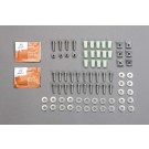 Stainless steel mounting kit for footwell floor plate front for Land Rover Defender