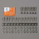 Stainless steel mounting kit for footwell floor plate rear seat row for Land Rover Defender 