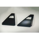 Wing protection plates alu black for Land Rover Defender