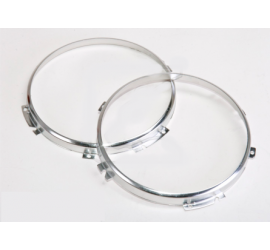Stainless steel mounting rings for 7" main headlights Land Rover Defender