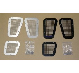 Air intake grille covers for Defender, black or silver