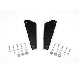 Black stainless steel mud flap brackets front for Land Rover Defender 90/110/130 to MY 2016