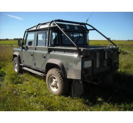 L243 Safety Devices 6 point full external Roll Cage for Land Rover Defender 110 Double Cab Pick-Up 4-door