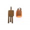 Nakatanenga MOLLE First aid bag with base plate, orange-coyote