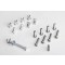 Mounting kit for aluminium side window guard black LR Defender