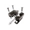 High strength door hinge black