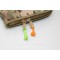 Coloured Zipper Puller with knot, set of 5