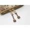 Coloured Zipper Puller with knot, set of 5