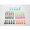Coloured Zipper Puller with knot, set of 5