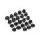 Wheel nuts for steel rims 23er set black Discovery 3 and 4