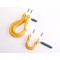 Industrial winch hook in yellow, 