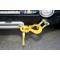 Industrial winch hook in yellow,