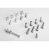 Mounting kit for aluminium side window guard black LR Defender