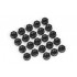 Wheel nuts for steel rims 23er set black New Defender