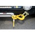 Industrial winch hook in yellow,